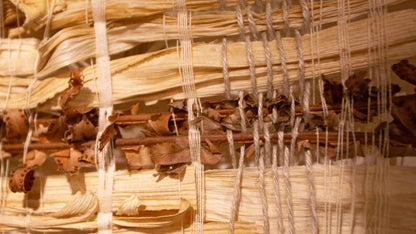 Awesome wall art made from natural corn leaves.