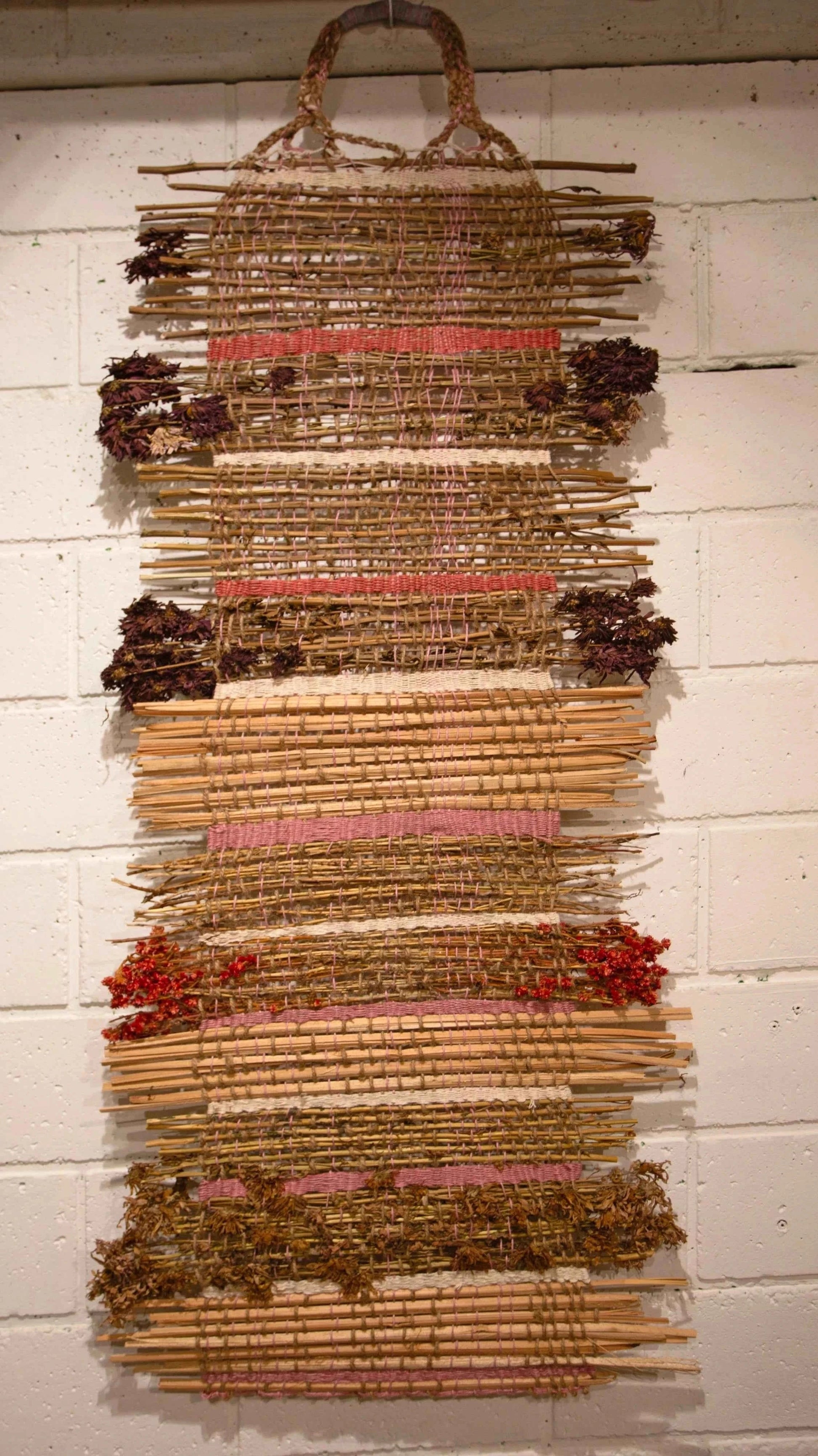 Cool wall art made from natural materials.