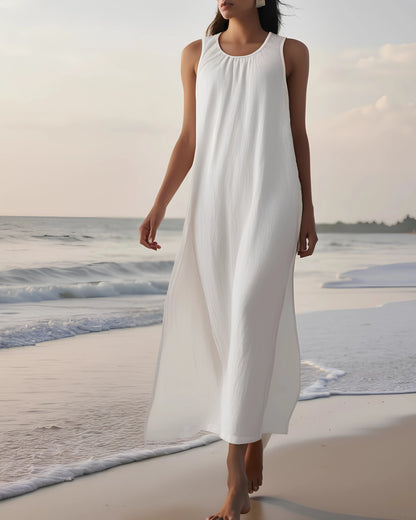 ISLA DE FLORES, Organic Cotton Shirt - Sleeveless and Naturally Dyed - Maia Organic
