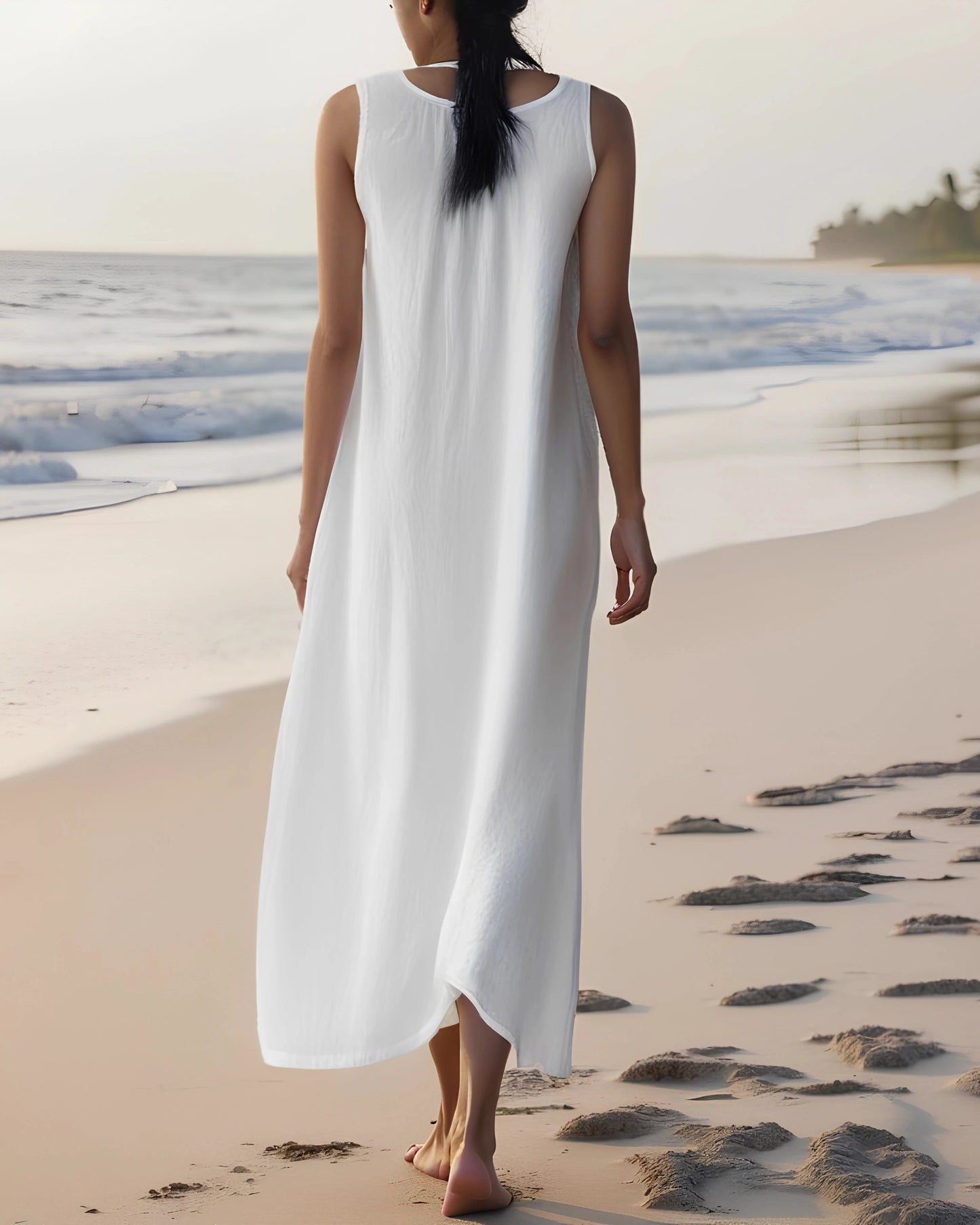 ISLA DE FLORES, Organic Cotton Shirt - Sleeveless and Naturally Dyed - Maia Organic