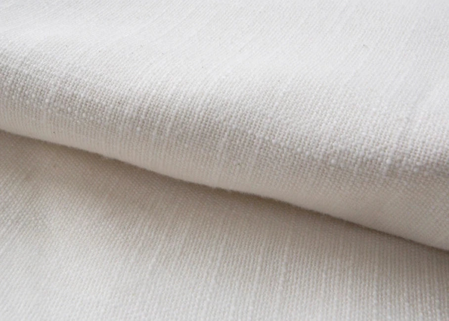 Organic cotton plain weave slub fabric at Maia studio Guatemala