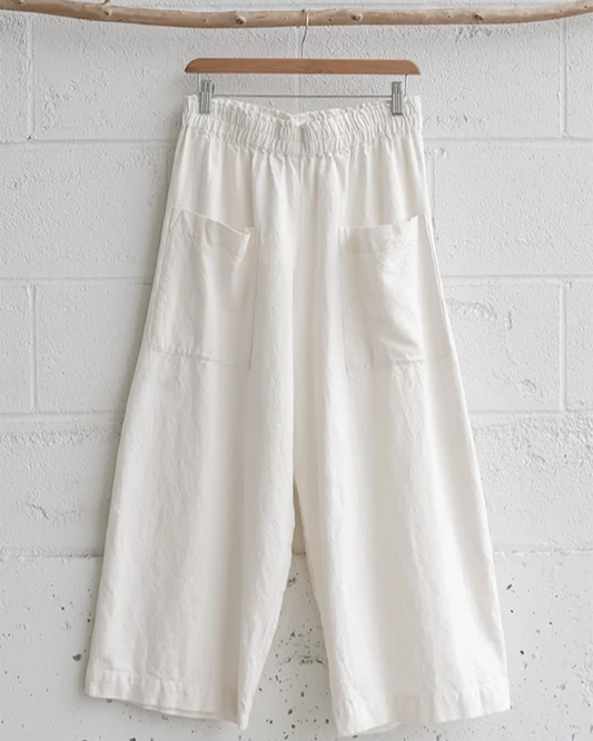 Organic cotton pants made in Maia Studio in Guatemala.