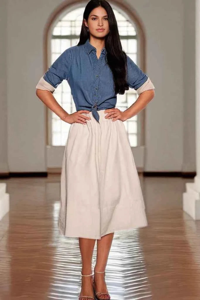 MONTERRICO, Organic Hemp Skirt: Eco-Friendly Fashion Option - MaiaStore