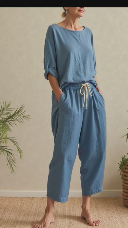PLAYA BLANCA, Pantalones de Algodón Orgánico - Comodidad y Estilo Ecológico